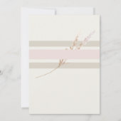 Babydusche Wispy Botanical Floral Cream II Einladung (Rückseite)