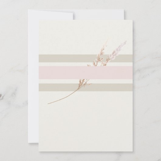 Babydusche Wispy Botanical Floral Cream II Einladung (Rückseite)