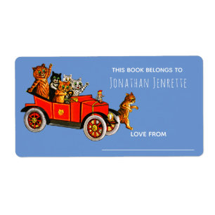 Babydusche Witziger Cartoon Katzen Retro Auto Kind