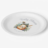 Babydusche Woodland Animal Pappteller (Schrägansicht)