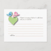 Babydusche Worte der Advice Card Baby Bird Hinweiskarte (Rückseite)