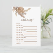 Babydusche Wünsche für Baby Pampas III Einladung (Stehend Vorderseite)