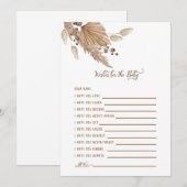 Babydusche Wünsche für Baby Pampas III Einladung (Vorne/Hinten)