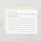 Babydusche Wunschkarte - Zwillingsklumpen Hinweiskarte (Vorne/Hinten)