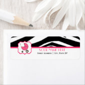 Babydusche - Zebra-Aufdruck und Hot-Pink (Insitu)