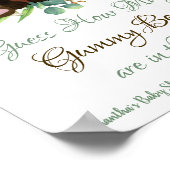 Babydusche Zeichen Wie viele Gummibären im Jar Poster (Ecke)