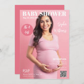 Babydusche-Zeitschrift Cover Einladung (Vorne/Hinten)