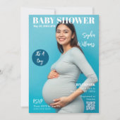 Babydusche-Zeitschrift Cover Einladung (Vorderseite)