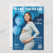 Babydusche-Zeitschrift Cover Einladung (Vorderseite)