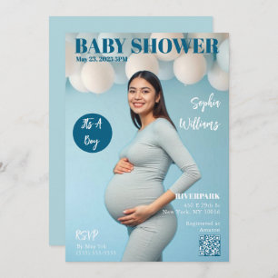 Babydusche-Zeitschrift Cover Einladung