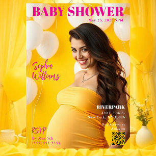 Babydusche-Zeitschrift Cover Einladung