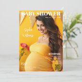 Babydusche-Zeitschrift Cover Einladung (Stehend Vorderseite)