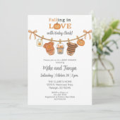 Babydusche zu Halloween oder Herbst. Einladung (Stehend Vorderseite)