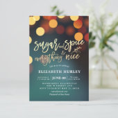 Babydusche Zucker & Gewürze & Alles Gute Lights Einladung (Stehend Vorderseite)