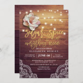 Babydusche Zucker & Gewürze & Alles Nette Rustikal Einladung (Vorne/Hinten)