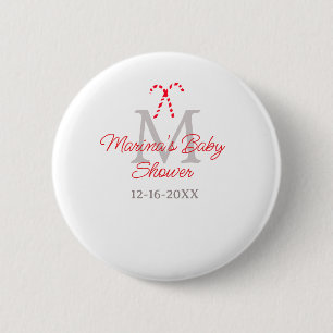 Babydusche Zuckerrohr Weihnachtsfeiermonographie Button