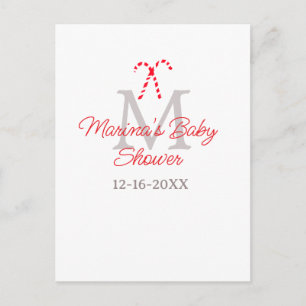 Babydusche Zuckerrohr Weihnachtsfeiermonographie Feiertagspostkarte