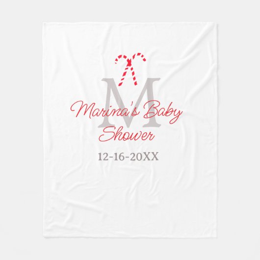 Babydusche Zuckerrohr Weihnachtsfeiermonographie Fleecedecke (Vorderseite)