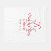 Babydusche Zuckerrohr Weihnachtsfeiermonographie Fleecedecke (Vorderseite (Horizontal))