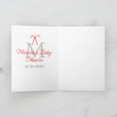 Babydusche Zuckerrohr Weihnachtsfeiermonographie Karte (Innenseite)