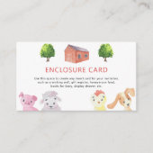 Babydusche zum Thema Bauernhof - Benutzerdefiniert Begleitkarte (Vorderseite)