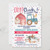 Babydusche zum Thema "Boys farm" Einladung (Vorderseite)