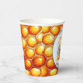 Babydusche zum Thema Honigbiene Pappbecher (Rechts)