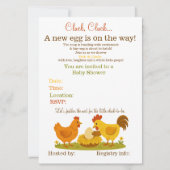 Babydusche zum Thema Hühner Einladung (Vorderseite)