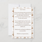 Babydusche zum Thema Hunde Dankeskarte (Rückseite)