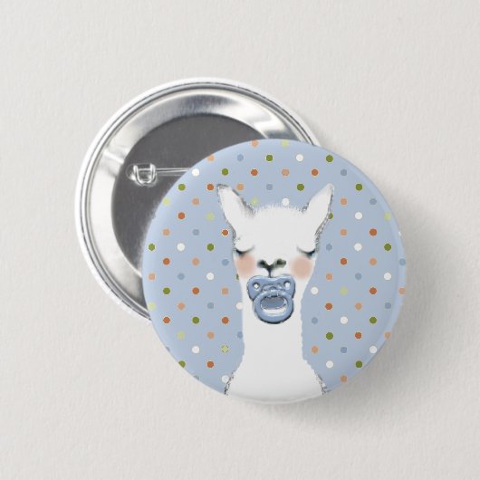 Babydusche zum Thema Lama Button (Vorne & Hinten)