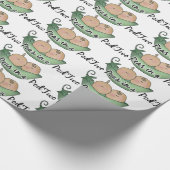 Babydusche Zwei Erbsen in einem Pod-Packpapier Geschenkpapier (Ecke)