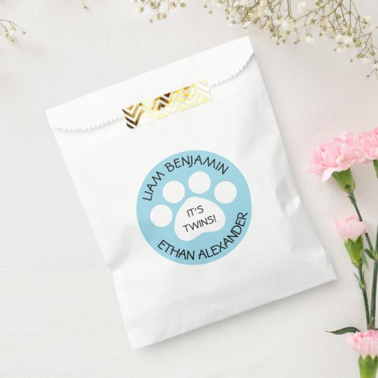 Babydusche - Zwillingsboys - Thema "Pfosten drucke Geschenktütchen (Versiegelt)