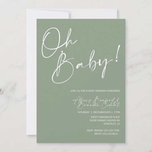 Babyduscheinladung Einladung (Vorderseite)