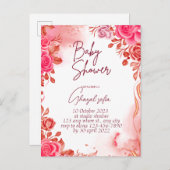 Babyduscheinladung Einladungspostkarte (Vorne/Hinten)