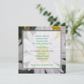 Babyduscheinladung, lausige Blume Einladung (Stehend Vorderseite)