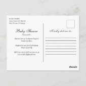 Babyduscheinladung Postkarte (Rückseite)