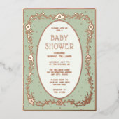 Babyduscheinladungen zeigen Geschlechtsneutralität Folieneinladung (Vorderseite)