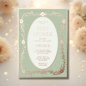 Babyduscheinladungen zeigen Geschlechtsneutralität Folieneinladung