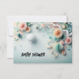 Babyduscheinladungskarte