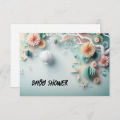 Babyduscheinladungskarte (Vorne/Hinten)