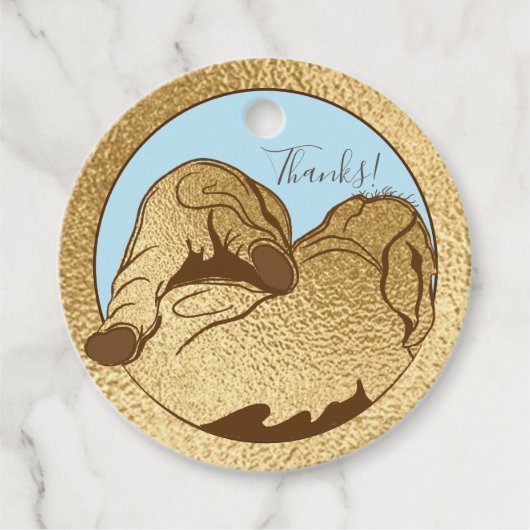 BabyduschElefanten Geschenkanhänger (Vorderseite)