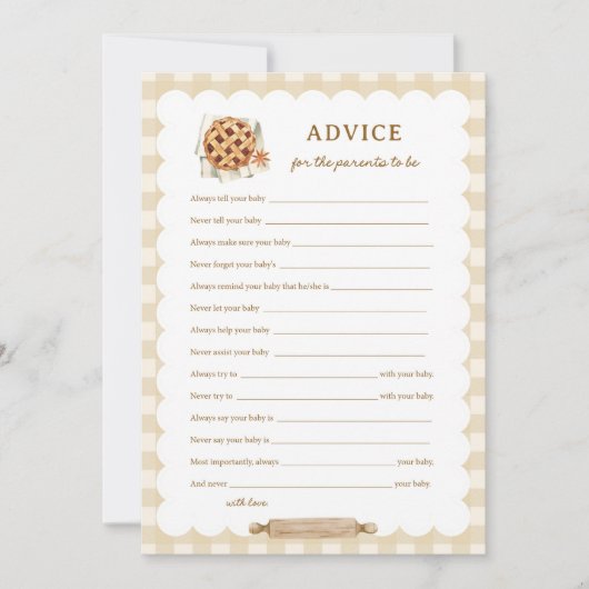 Babyduschempfehlung für Eltern, die Karten werden (Vorderseite)