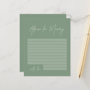 Babyduschempfehlung für Mami, modernes Salbeigrün