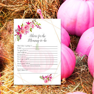 Babyduschempfehlung für Mommy to Be Pumpkin Floral Einladung