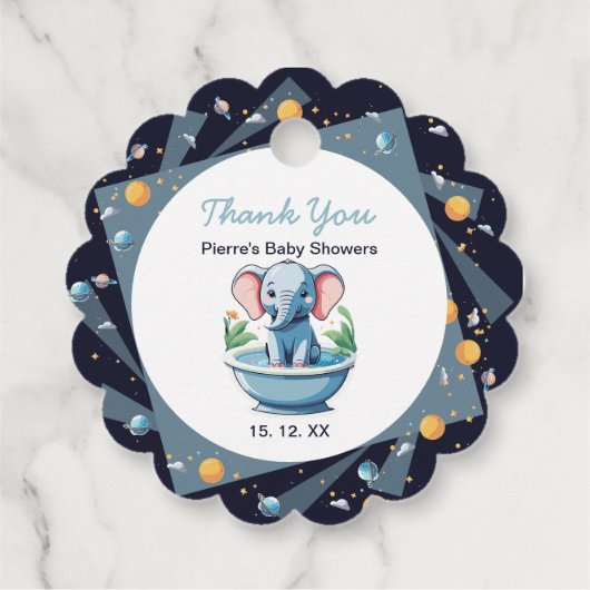 Babyduschen Geschenkanhänger (Rückseite)