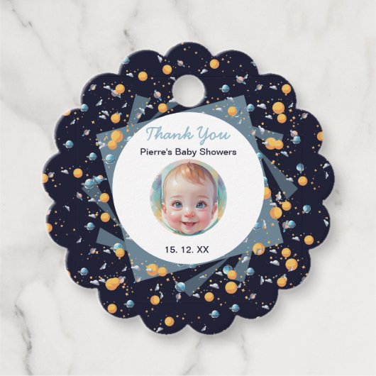 Babyduschen Geschenkanhänger (Vorderseite)