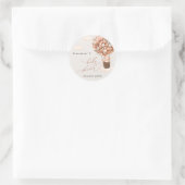 Babyduschenaufkleber Bärenballons Runder Aufkleber (Tasche)