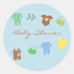 Babyduschenaufkleber Runder Aufkleber