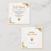 Babyduschenbuchanfrage Begleitkarte (Vorne/Hinten)