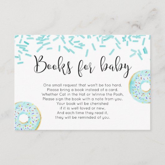 Babyduschenbucheinlage Begleitkarte (Vorderseite)